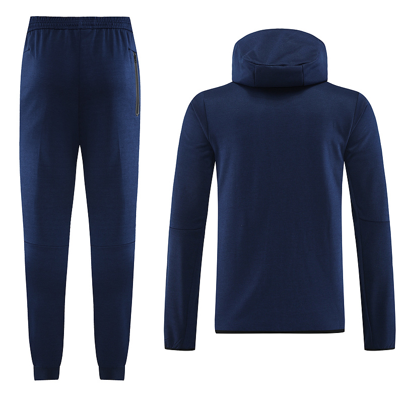 23 French royal blue hoodie suit